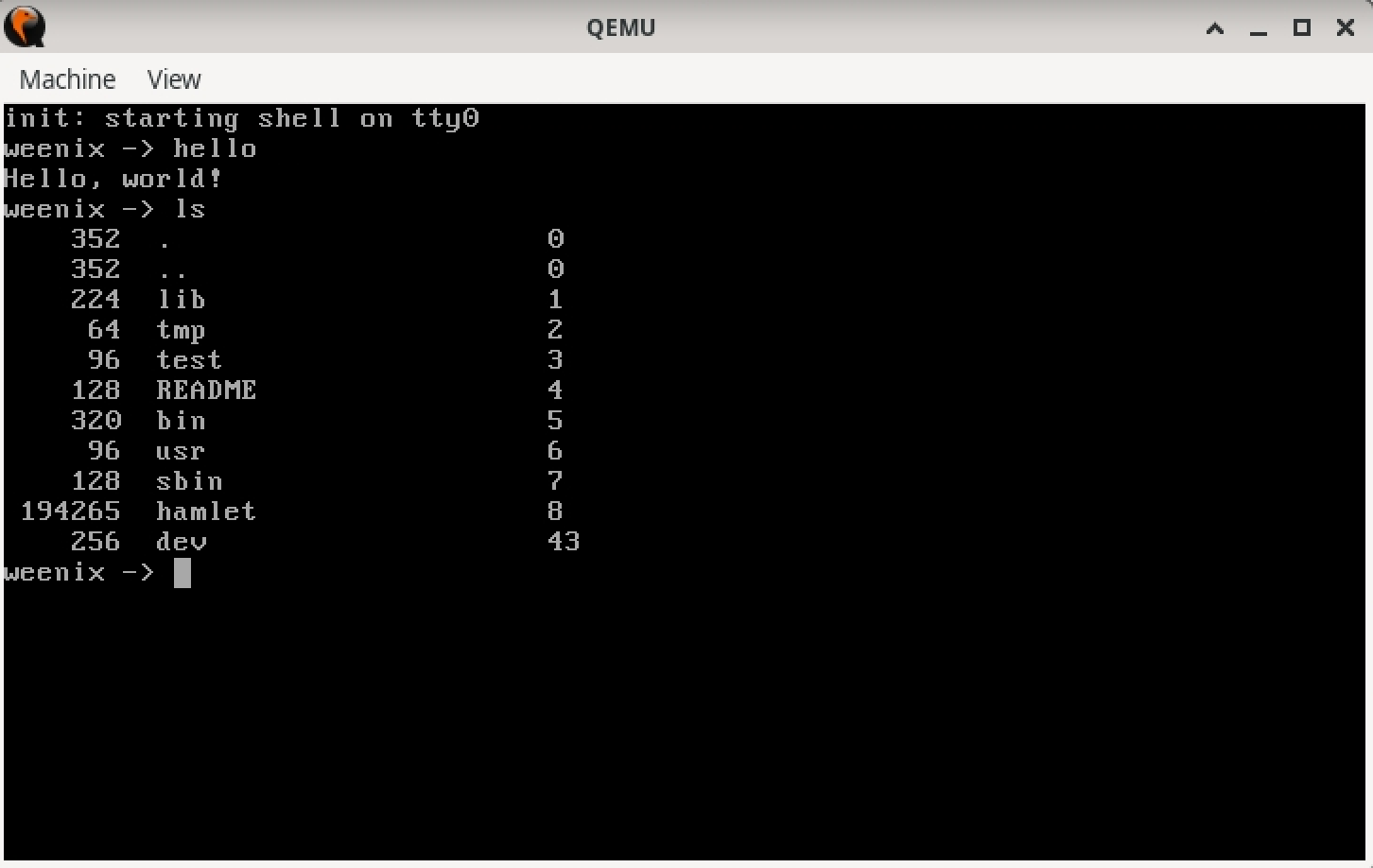 a basic user-level program and ls